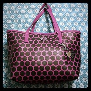 Purple Polka Dot Michael Kors Kiki Purse